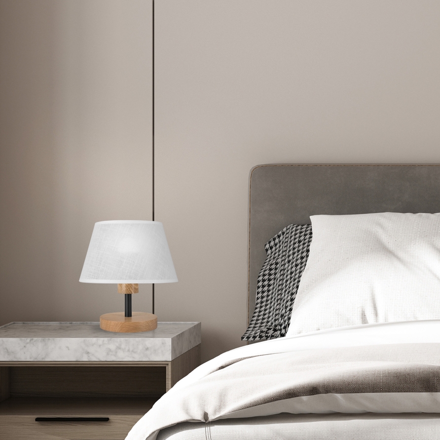 Brilagi - Table lamp ANTHONY 1xE27/60W/230V oak/white