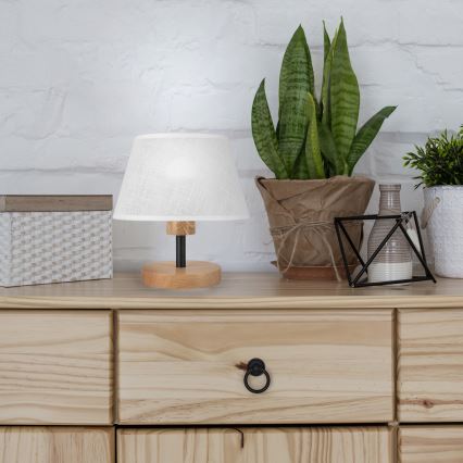 Brilagi - Table lamp ANTHONY 1xE27/60W/230V oak/white