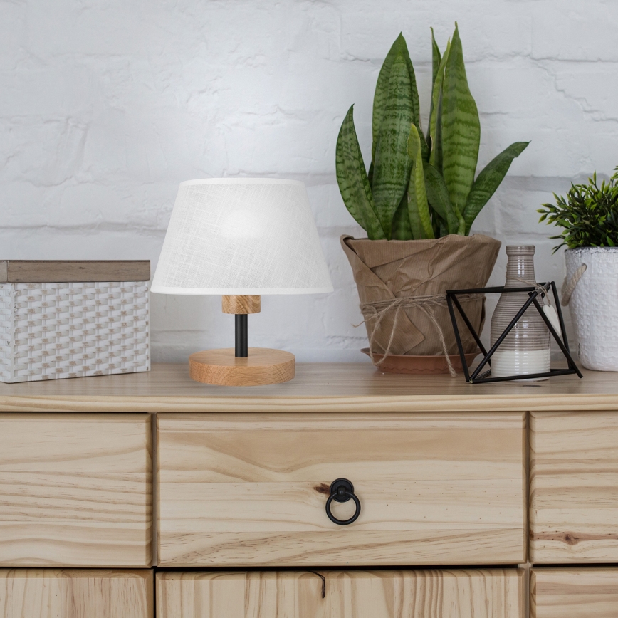 Brilagi - Table lamp ANTHONY 1xE27/60W/230V oak/white