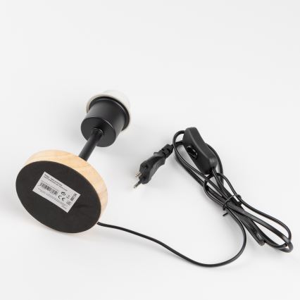 Brilagi - Table lamp NUBILA WOOD 1xE27/25W/230V oak/black