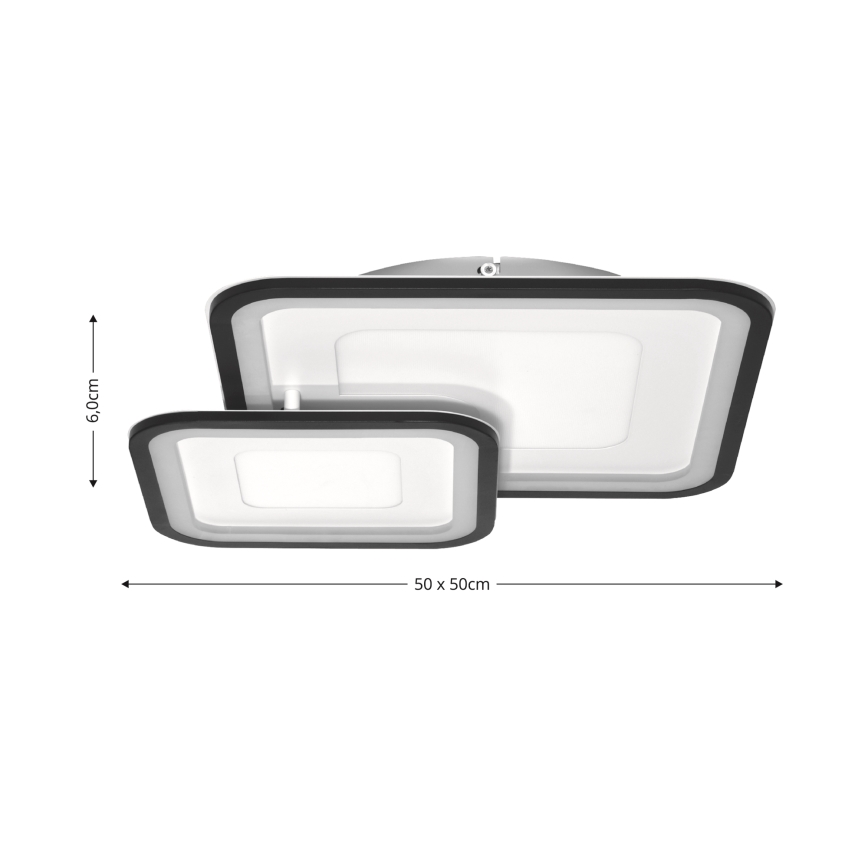 Brilagi - LED Dimmable ceiling light TANDORA LED/49W/230V 50x50 cm 3000-6000K + remote control