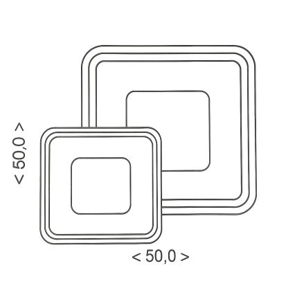 Brilagi - LED Dimmable ceiling light TANDORA LED/49W/230V 50x50 cm 3000-6000K + remote control