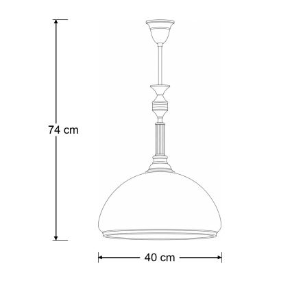 BRILAGI - TAURUS Rod Pendant Light 1xE27/15W/230V Ø 40 cm, Bronze