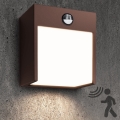 Brilagi - TERNI LED Outdoor Wall Light with Sensor LED/12W/230V, Brown, IP44