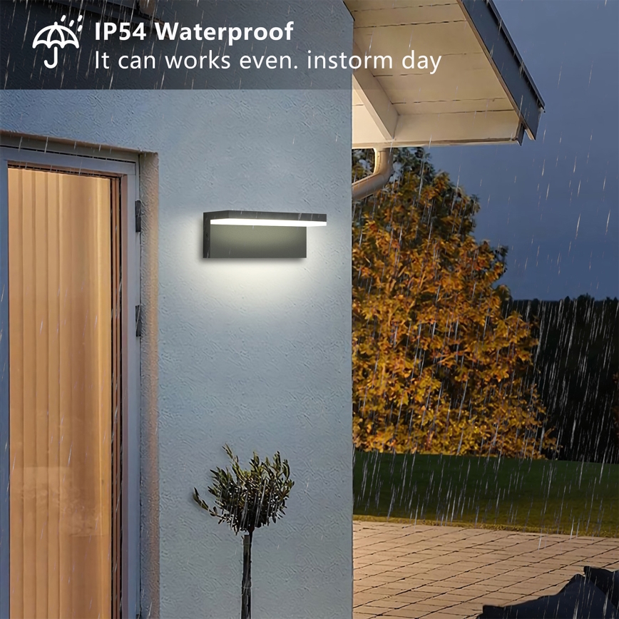 Brilagi - TESSI LED Outdoor Wall Light 10W/230V Anthracite IP54