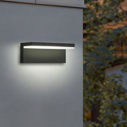 Brilagi - TESSI LED Outdoor Wall Light 10W/230V Black IP54