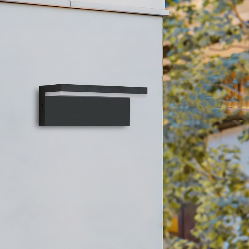 Brilagi - TESSI LED Outdoor Wall Light 10W/230V Black IP54