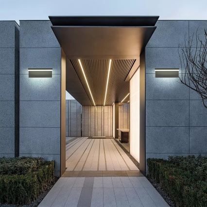 Brilagi - TESSI LED Outdoor Wall Light 10W/230V Black IP54