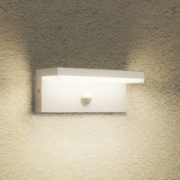 Brilagi - TESSI LED Outdoor Wall Light with Sensor, 10W/230V, White, IP54