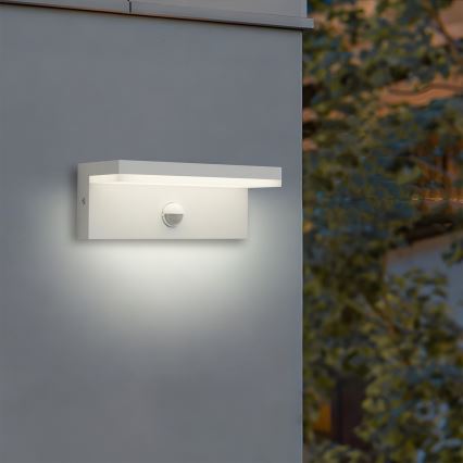 Brilagi - TESSI LED Outdoor Wall Light with Sensor, 10W/230V, White, IP54