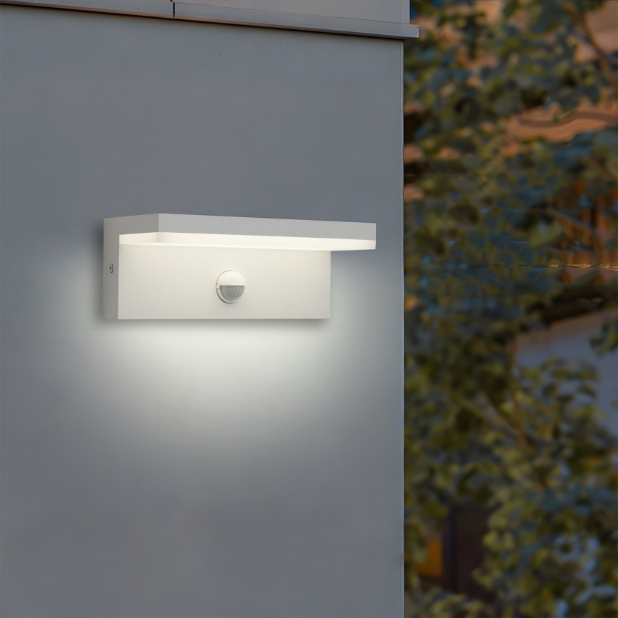 Brilagi - TESSI LED Outdoor Wall Light with Sensor, 10W/230V, White, IP54