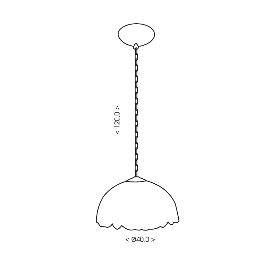 BRILAGI - Tiffany stained-glass chandelier on a chain IVORY SMOOTH 1xE27/60W/230V Ø 40 cm