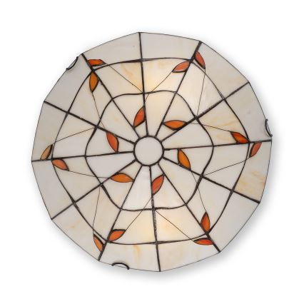 Brilagi - Tiffany stained-glass ceiling light FOLIA 2xE27/60W/230V Ø 40 cm