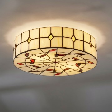 BRILAGI - Tiffany stained-glass ceiling light FOLIA 2xE27/60W/230V Ø 40 cm