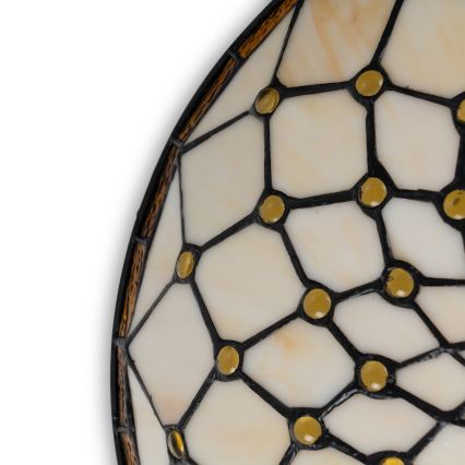 Brilagi - Tiffany stained-glass ceiling light IVORY 2xE27/60W/230V Ø 40 cm