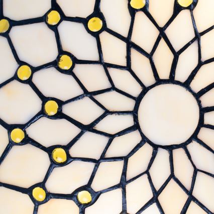Brilagi - Tiffany stained-glass ceiling light IVORY 2xE27/60W/230V Ø 40 cm