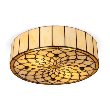 BRILAGI - Tiffany stained-glass ceiling light IVORY 2xE27/60W/230V Ø 40 cm