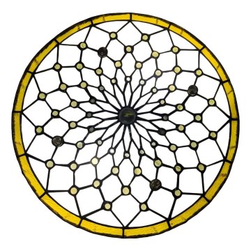 Brilagi - Tiffany stained-glass ceiling light Ivory, 3 x E27 (max. 60W), 230V, dia. 40 cm