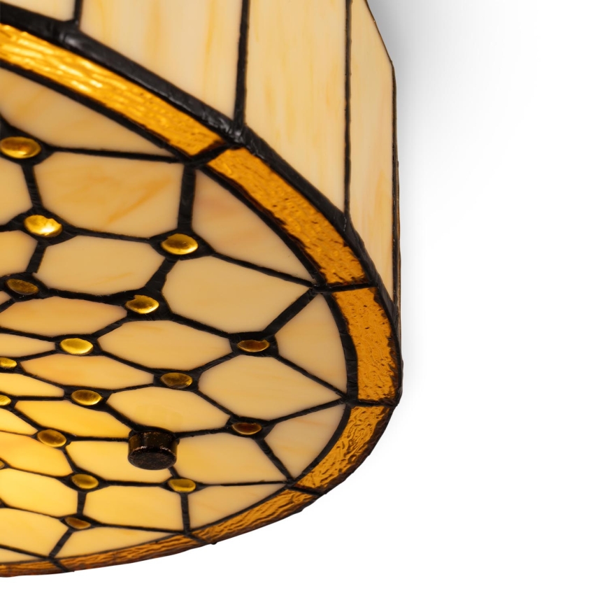 Brilagi - Tiffany stained-glass ceiling light Ivory, 3 x E27 (max. 60W), 230V, dia. 40 cm