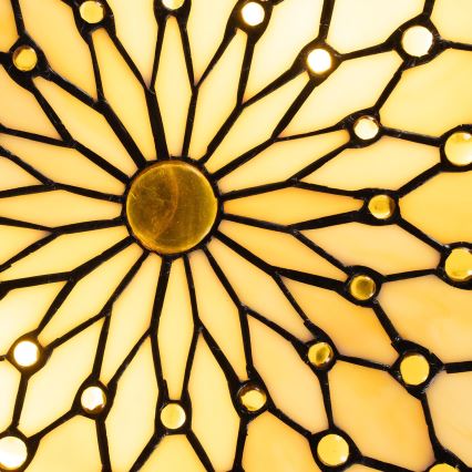 Brilagi - Tiffany stained-glass ceiling light Ivory, 3 x E27 (max. 60W), 230V, dia. 40 cm