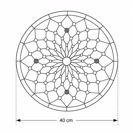 Brilagi - Tiffany stained-glass ceiling light Ivory, 3 x E27 (max. 60W), 230V, dia. 40 cm