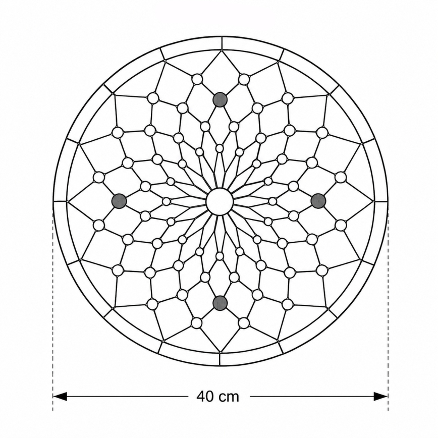 Brilagi - Tiffany stained-glass ceiling light Ivory, 3 x E27 (max. 60W), 230V, dia. 40 cm