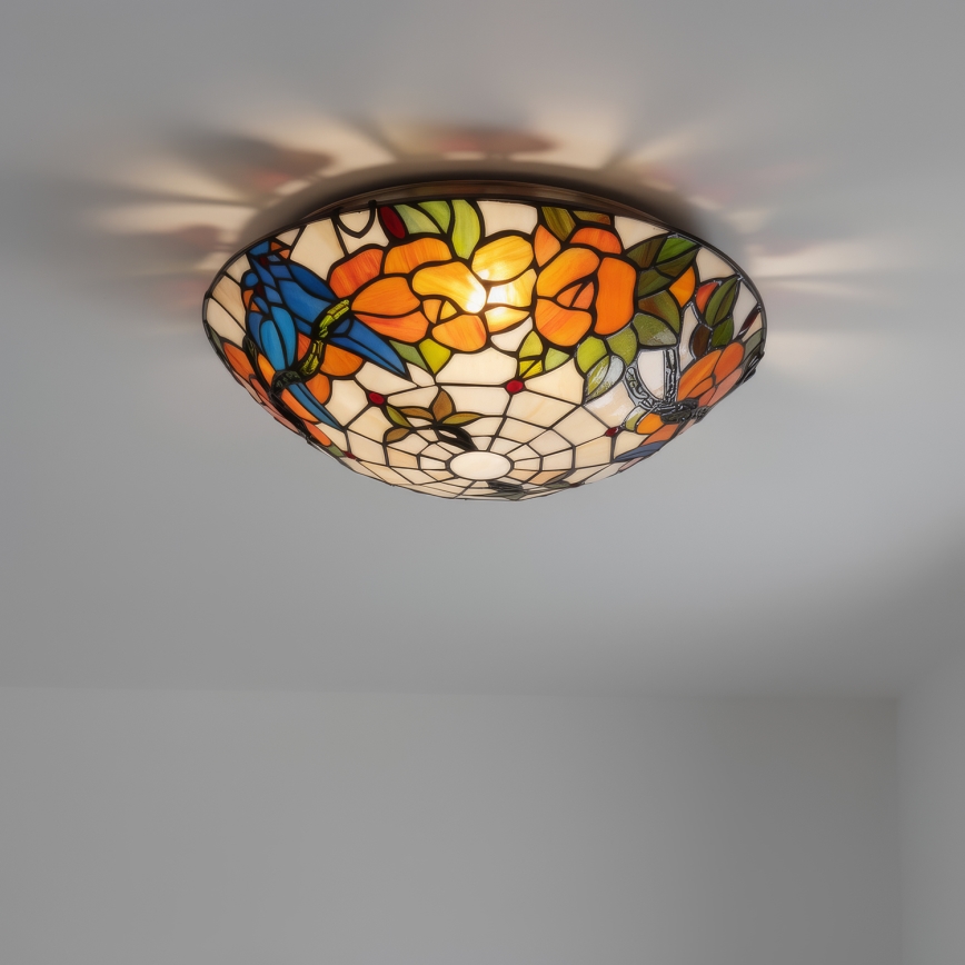 Brilagi - Tiffany stained-glass ceiling light JUNGLE 2xE27/60W/230V Ø 40 cm