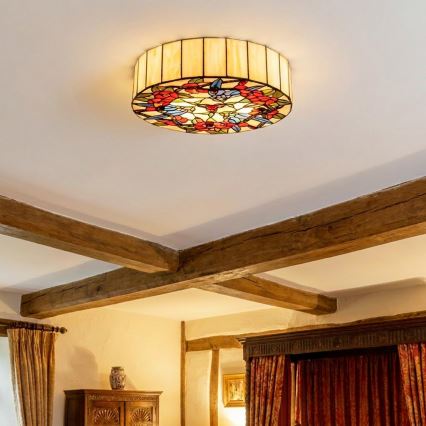 Brilagi - Tiffany stained-glass ceiling light JUNGLE 3xE27/60W/230V Ø 40 cm
