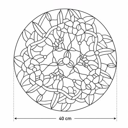 Brilagi - Tiffany stained-glass ceiling light JUNGLE 3xE27/60W/230V Ø 40 cm