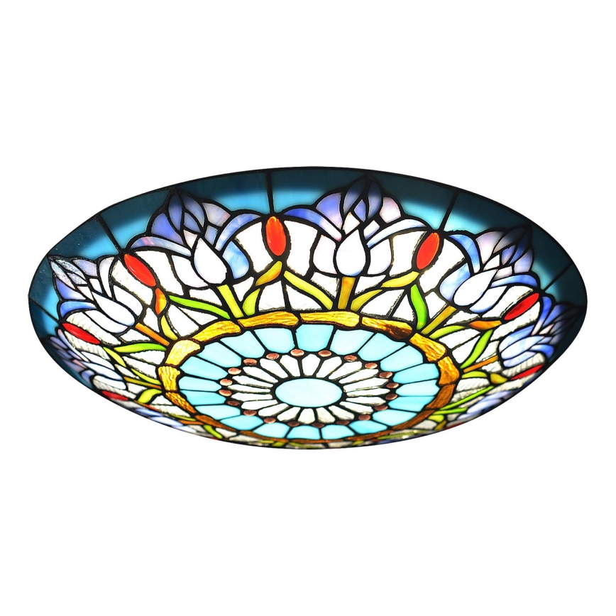 Brilagi - Tiffany stained-glass ceiling light LORAS 2xE27/60W/230V