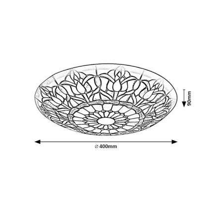 Brilagi - Tiffany stained-glass ceiling light LORAS 2xE27/60W/230V