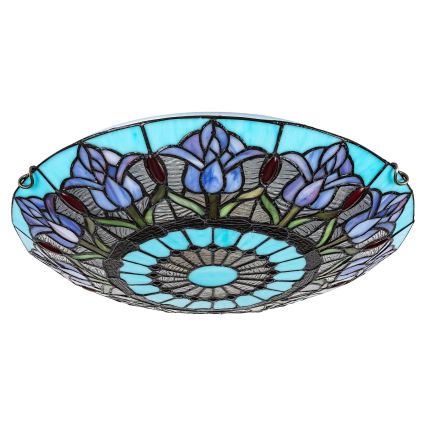 Brilagi - Tiffany stained-glass ceiling light LORAS 2xE27/60W/230V