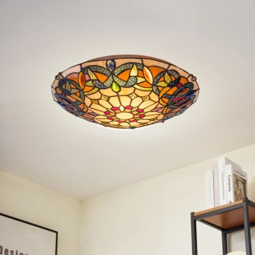 Brilagi - Tiffany stained-glass ceiling light LUISA 2xE27/60W/230V Ø 40 cm