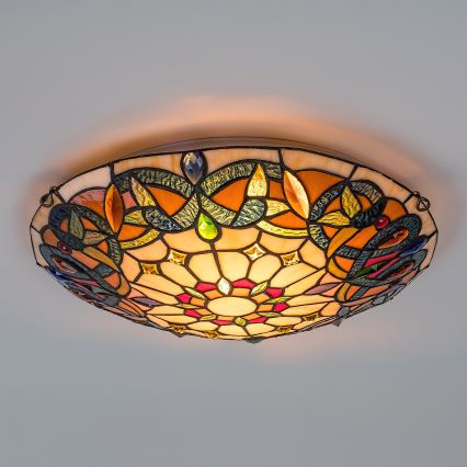 Brilagi - Tiffany stained-glass ceiling light LUISA 2xE27/60W/230V Ø 40 cm
