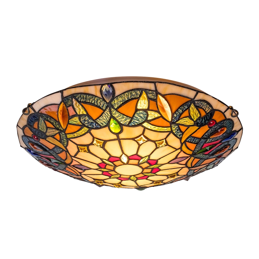Brilagi - Tiffany stained-glass ceiling light LUISA 2xE27/60W/230V Ø 40 cm