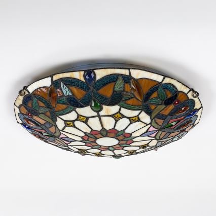 Brilagi - Tiffany stained-glass ceiling light LUISA 2xE27/60W/230V Ø 40 cm