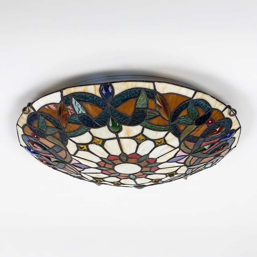 Brilagi - Tiffany stained-glass ceiling light LUISA 2xE27/60W/230V Ø 40 cm