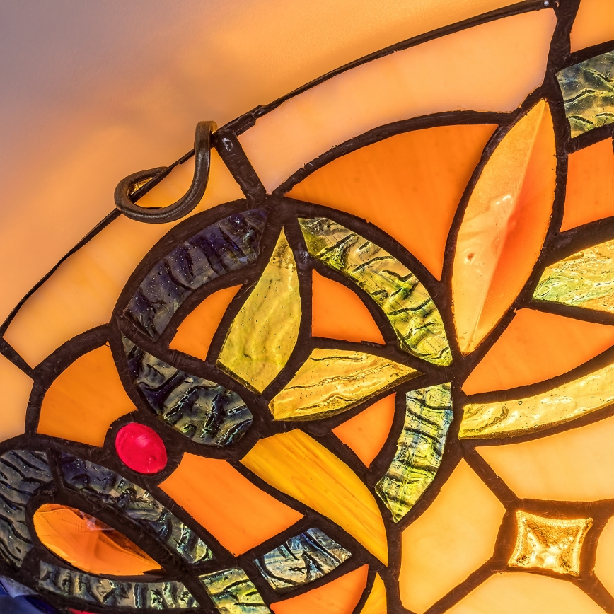 Brilagi - Tiffany stained-glass ceiling light LUISA 2xE27/60W/230V Ø 40 cm