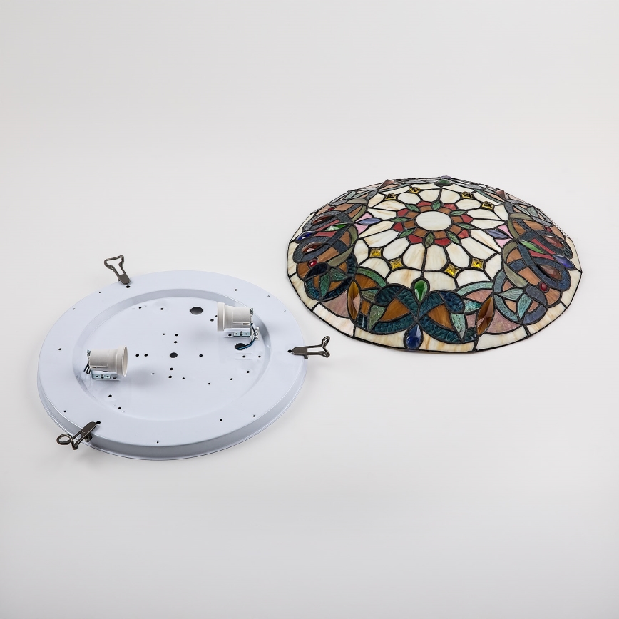 Brilagi - Tiffany stained-glass ceiling light LUISA 2xE27/60W/230V Ø 40 cm