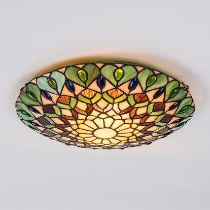 Brilagi - Tiffany stained-glass ceiling light MARGARET 2xE27/60W/230V Ø 40 cm
