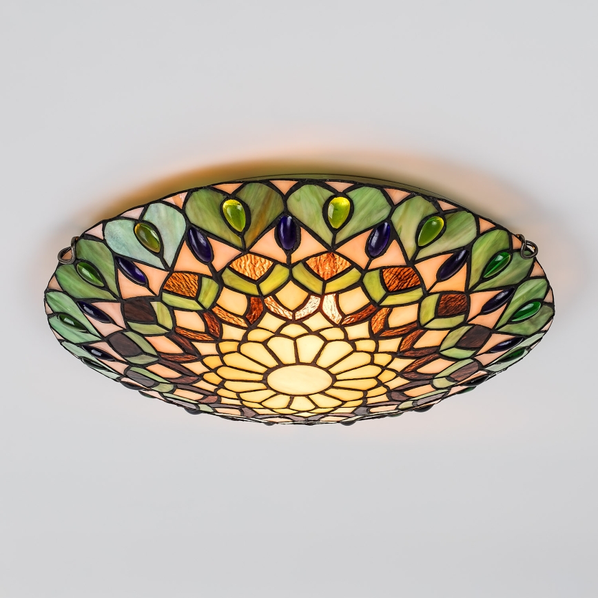 Brilagi - Tiffany stained-glass ceiling light MARGARET 2xE27/60W/230V Ø 40 cm