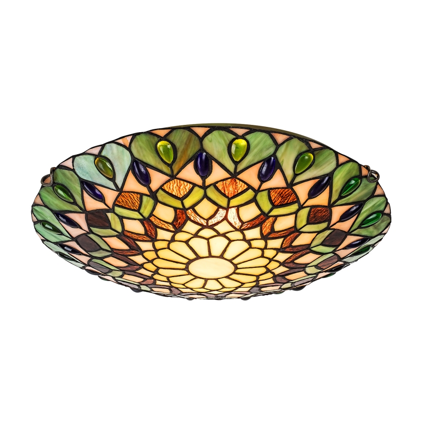 Brilagi - Tiffany stained-glass ceiling light MARGARET 2xE27/60W/230V Ø 40 cm
