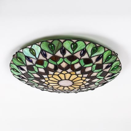 Brilagi - Tiffany stained-glass ceiling light MARGARET 2xE27/60W/230V Ø 40 cm
