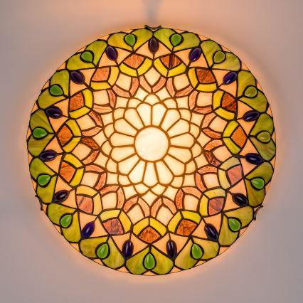 Brilagi - Tiffany stained-glass ceiling light MARGARET 2xE27/60W/230V Ø 40 cm