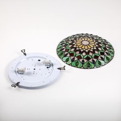 Brilagi - Tiffany stained-glass ceiling light MARGARET 2xE27/60W/230V Ø 40 cm