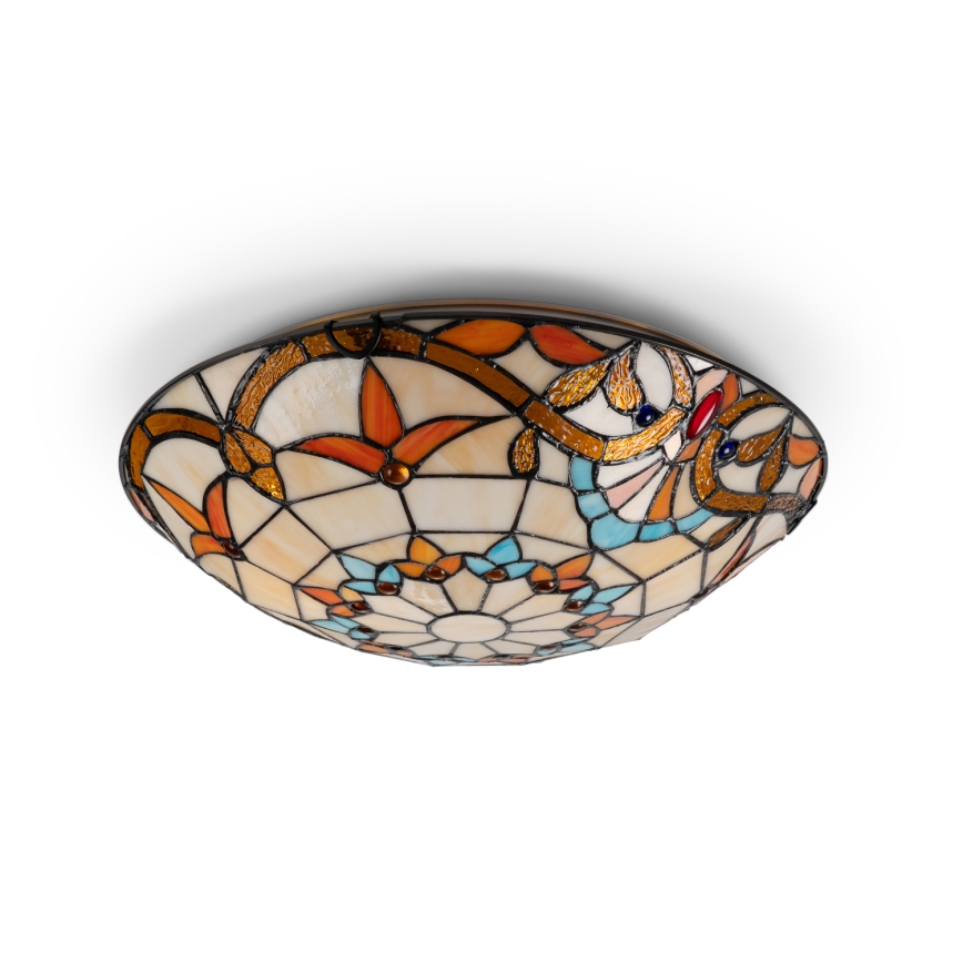 Brilagi - Tiffany stained-glass ceiling light MIRABELLA 2xE27/60W/230V Ø 40 cm
