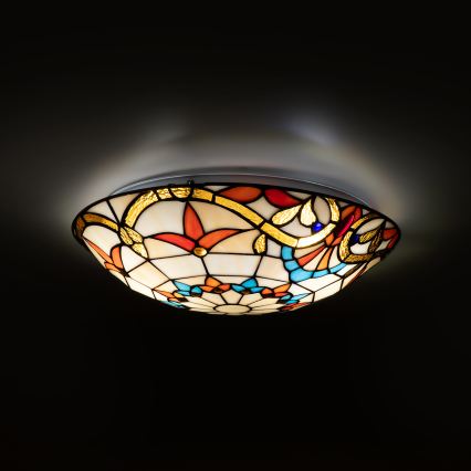 Brilagi - Tiffany stained-glass ceiling light MIRABELLA 2xE27/60W/230V Ø 40 cm