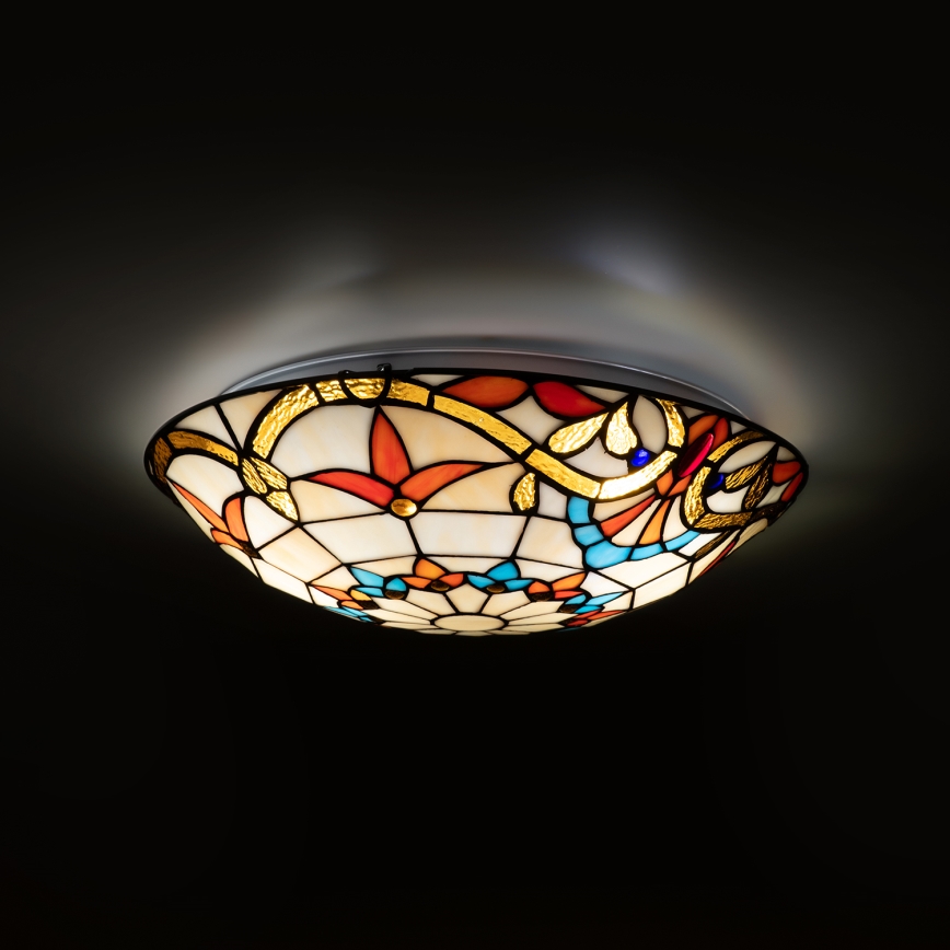 Brilagi - Tiffany stained-glass ceiling light MIRABELLA 2xE27/60W/230V Ø 40 cm