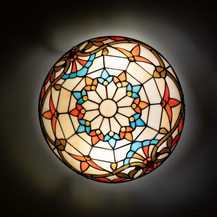 Brilagi - Tiffany stained-glass ceiling light MIRABELLA 2xE27/60W/230V Ø 40 cm