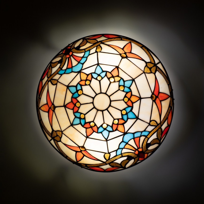 Brilagi - Tiffany stained-glass ceiling light MIRABELLA 2xE27/60W/230V Ø 40 cm